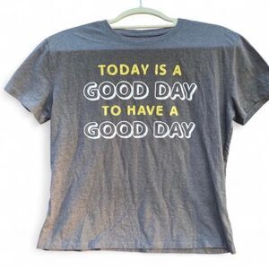 Modern Lux Gray Tee with Yellow and White Text